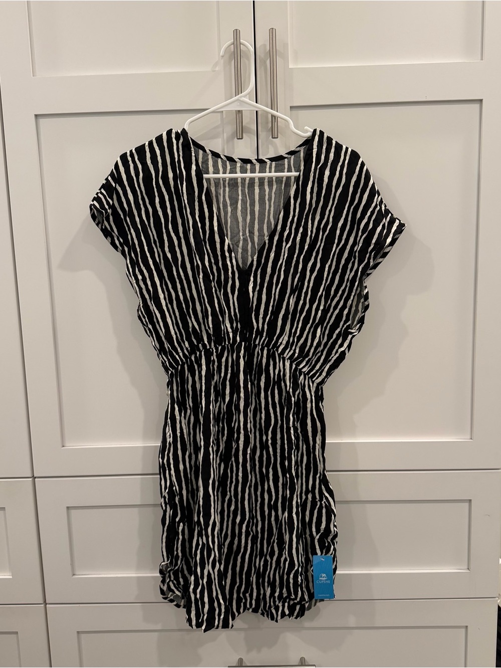 Kids Black and White Zebra Print Dress